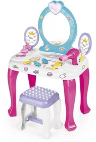 Resim Dolu Ayaklı Makyaj Masası Ve Sandalye Seti 