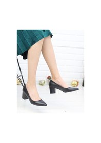 Resim Nesil Shoes Bln 410 Siyah Kumaş Günlük Topuklu Kadın Ayakkabı-siyah Kumaş Siyah Kumaş 