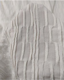 Resim Ekru Krem Arası Renkte Bürümcüklü Jarse Kumaş 140x210cm-10823 Ekru 