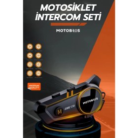 Resim Motobros M.3 Motosiklet Intercom Seti Interkom Kask Kulaklığı (IP67 Sertifikalı) 