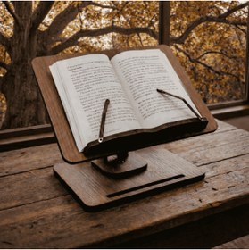 Resim Vigo Wood Kitap Okuma Standı Yükseklik Ayarlanabilir Katlanabilir 360º Dönebilen Laptop Standı 