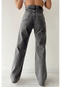 Resim Lavajeans Jordan Füme Likralı Bol Paça Jean - Salaş Wide Leg Kot Pantolon Füme 