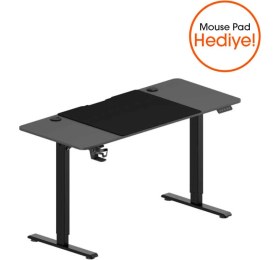 Resim Adore Gaming Maestro- x Yükseklik Ayarlı Oyuncu Masası - Siyah 140 x 72-117 x 60 cm 