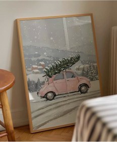 Resim Çerçevesiz Poster Karlı Yol 