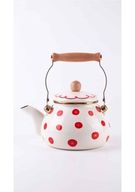Resim Merry Yılbaşı Özel Emaye Kettle Krem 