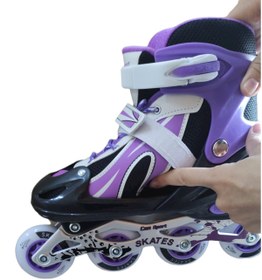 Resim Tiklasende Silikon Teker Mor Renk 30-41 Arası Ayarlanabilir Paten 