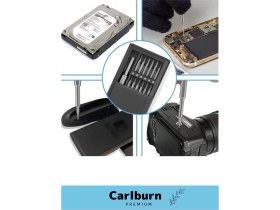 Resim Carlburn Özel Üretim Dayanıklı Mıknatıslı Laptop Gözlük Saat Mini Plastik Kutulu 25 Parça Tornavida Seti 