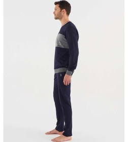 Resim U.S. Polo Assn. U.s Polo Assn 18616 Erkek Antrasit Melanj Pijama Takım 001 
