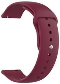 Resim Gpack Huawei Watch GT 2 Pro ile Uyumlu Kordon, Mat Düz Renkli Silikon, Mürdüm 