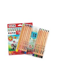 Resim Fatih Triboo Jumbo Kuru Boya Kalem 12 Renk + Kalemtraş 