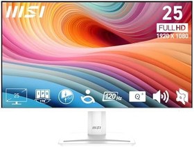 Resim MSI 24.5" PRO MP251W E2, Kurumsal Monitör, FHD, 16:9 Flat, IPS, 120HZ 1ms Adaptive-Sync Beyaz 