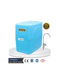 Resim 8 Lt Metal Tanklı Çift Karbonlu Kapalı Kasa Pompasız Mavi Su Arıtma Cihazı 