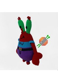 Resim Amigurumi Oyuncak Bay Yengeç Sunger Bob Arkadaşları 35 CM 