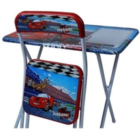 Resim Ders Çalışma Masası Masa Sandalye Cars Arabalar Çalışma Masası 
