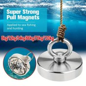 Resim Endüstriyel Güçlü Neodim Balıkçılık Manyetik Kiti - Ağır Hizmet Tipi Nadir Toprak Manyetik, Parlatı Metal Kaplama ve Jackhole Cıvataları ile Nehir Hazinesi Arama, Metal Geri Dönüşüm ve Balıkçılık İçin, Manyetik Balıkçılık saç tokası Dahil 