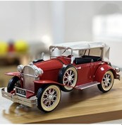 Resim Challenger Vintage Kırmızı Beyaz Klasik Araba Metal Masaüstü Ve Duvar Dekoru Ev Ofis Kafe 