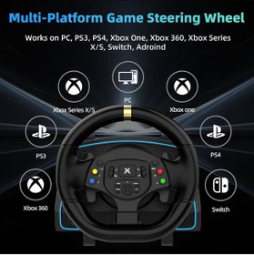 Resim CRK TECH Ps4/Ps3/Pc/Xbox360 One S/X/N-S Uyumlu Manuel Oyuncu Direksiyon Seti 1080• Led Titreşimli 