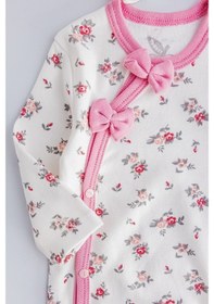 Resim Babymod Kız Bebek Tulum Çiçek Desenli Ikili Uzun Kollu Tulum Takım 