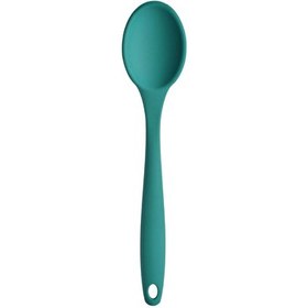 Resim Kitchen Design Lab Yeşil Silikon Kaşık Büyük Boy Yanmaz Yapışmaz Silikon Kaşık Yeşil 1 Adet 27 CM 