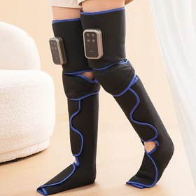 Resim 1 Adet Tam Bacak Masaj Aleti, Güvenlik Yastığıyla Yoğurma Sıcak Kompres Bacak Masaj Aleti 360° Sarma 3 Vites Güç Ayarı USB Şarjlı Bacak Masaj Aleti 