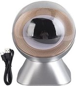 Resim Saat Sarıcı Ekran Kutusu Düğme İşlemi USB Şarj Edilebilir (Gümüş) 