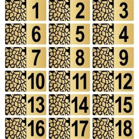 Resim Özarslan Dizayn Metal Kapı Masa Dolap Posta Kutusu Numarası 4x8 cm Altın Renk (1…21) 