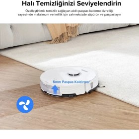 Resim Roborock S8 Sonic 6.000 Pa Emiş Gücü Sonic Titreşimli Mop Lidar Navigasyon Robot Süpürge 