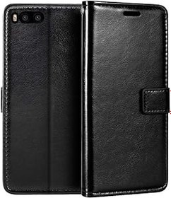 Resim PU Deri Cüzdanlı Telefon Kılıfı Xiaomi Mi 6 ile Uyumlu, Mıknatıslı Kapaklı, Kart Gözlü ve Ayaklı Koruyucu Kapak 