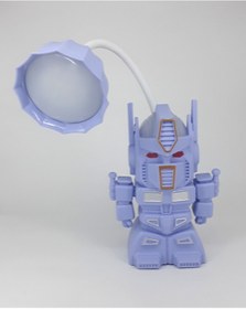 Resim Genel Markalar Işıklı Şarjlı Kalemtraşlı Robot Masa Lambası MAVİ 