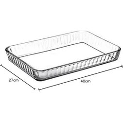 Resim AyrStore Diktörtgen Borcam Tepsi 