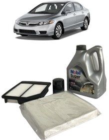 Resim Yağ Bakım Seti | Honda Civic Benzinli 2007-2012 (Mobil) 