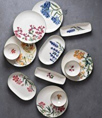 Resim Tabak Evi Porselen New Flower Garden 6 Kişilik 14 Parça Kahvaltı Takımı TVL14KAHPRS1109 