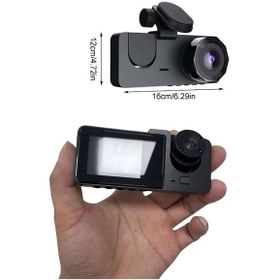 Resim Cosmotex Araç İçi Dikiz Kamerası Sürüş Kaydedici 3 Lensli Dvr Kamera 