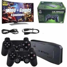 Resim Mbb E- Ticaret 2. 4g Uyumlu Kablosuz Çift Kol Atari Retro 20000 Oyun Game Stick 