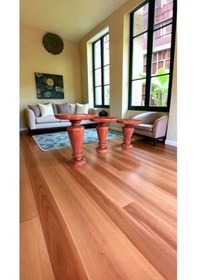 Resim Maun Renk Ahşap Mantar Sehpa Seti 3 Lü Dekoratif Yan Sehpa Takımı - Zigon Sehpa Seti Maun 