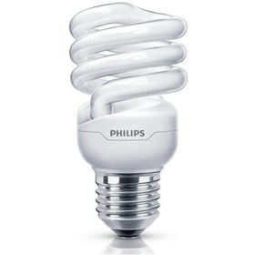 Resim Philips 12W=58W Mini Spiral-Kıvrık Tasarruf Ampul-E27 Duylu Beyaz Işık-6500K/705 LUmen 