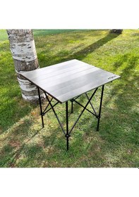 Resim Katlanabilir Alüminyum Kamp Ve Piknik Masası - Akordion - Silver - 54024 Gri 