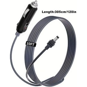 Resim Xuweiwei Mini 60w Dc Araç Şarj Kablosu Black 3m 15a Sigorta 12v 5.5x2.1mm Konnektör 