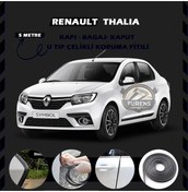 Resim Symbol Thalia Oto Araç Kapı Koruma Fitili 5metre Parlak Siyah Renk 