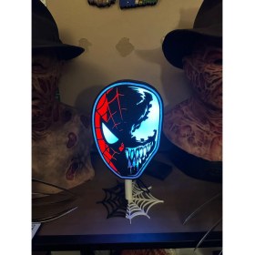 Resim Devotech Spiderman Venom Led Işıklı Masa Lambası ve gece lambası 