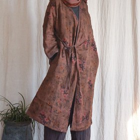 Resim Bohemian Bloom Kimono Elbise - Turuncu 