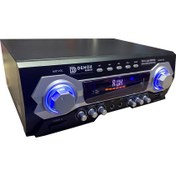 Resim Denox Logic 802 Çift Telsiz Mikrofonlu 120WATT Stereo Amfi Mikser 