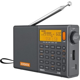 Resim XHDATA D-808 Taşınabilir Dijital Radyo Fm Stereo/sw/mw/lw Ssb Rds Hava Bandı LCD Ekranlı 