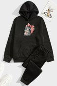 Resim uyguntarz Unisex Sevimli Kedi Eşofman Takımı 
