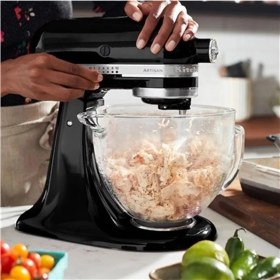 Resim KitchenAid Artisan 4,8 lt Stand Mikser 275 W Güç Siyah Renk Dayanıklı Paslanmaz Çelik 