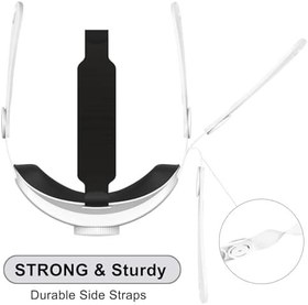 Resim Yaslayp Head Strap for Meta/Oculu Quest 3, Elite Strap Replacement with Adjustable Hinge and Enlarged Head Support, Quest 3 Accessories Detachable Strap Fit for Carrying Case 