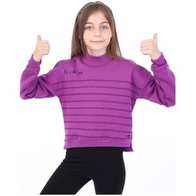 Resim Toontoy Kids Toontoy Kız Çocuk Baskılı Sweatshirt Mor 