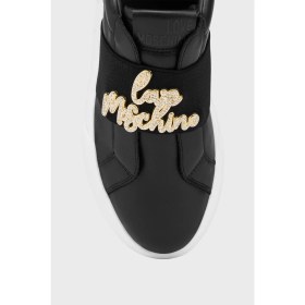 Resim Love Moschino Taş Logolu Deri Sneaker Ayakkabı Bayan Ayakkabı JA15064G1MIA400A 
