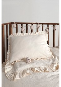 Resim Pure Natural Bebe %100 Pamuk Fırfırlı Yıkamalı Nevresim Takımı 10 