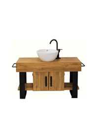 Resim Ntconcept Masif Ağaç Lavabo Dolabı (Hilton) (419438947) 